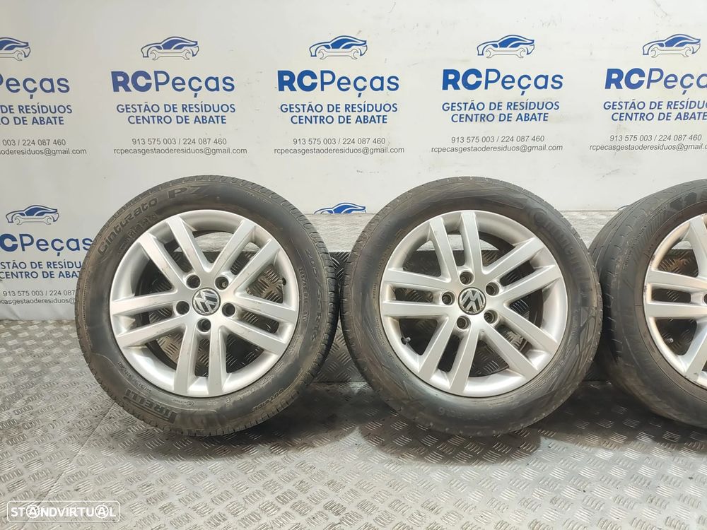 Conjunto de jantes 17 Cleveland Borbet Volkswagen Touran 1T3 2° Facelift 2010 a 2015 6,5J ET50 5x112 Original - 4