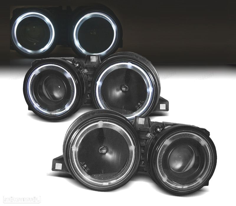 FARÓIS ESCURECIDOS ANGEL EYES PARA BMW SERIE 3 E30 - 1