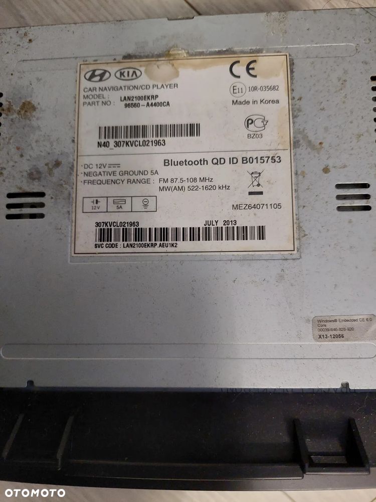 Kia Carens Radio Nawigacja 96560-A4400CA - 2