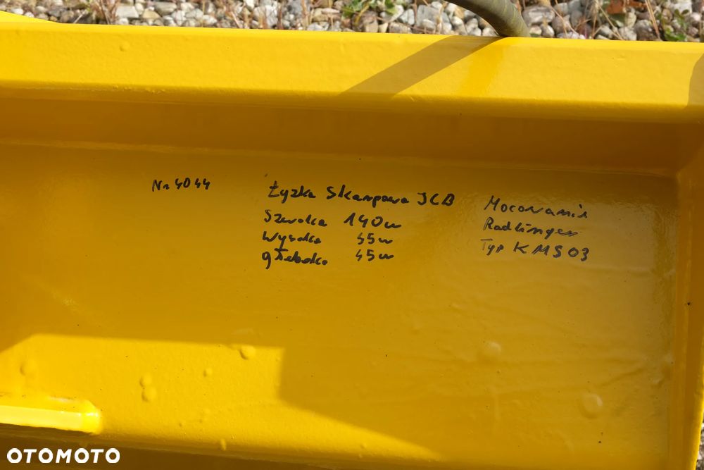 łyżka skarpowa JCB 140cm mocowanie Radlinger KMS 03/ksw 03 - 2