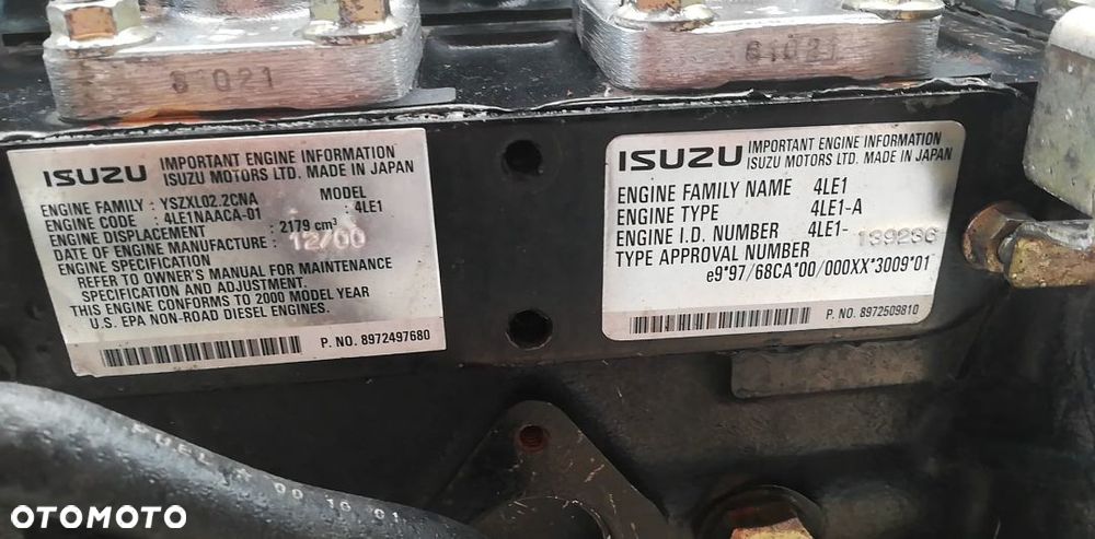 SILNIK ISUZU 4LE1 PW-14 39 KW 3000 Rpm NOWY 13000 Zł Netto - 6