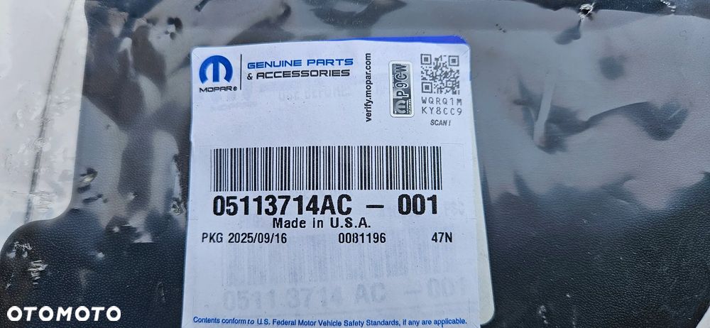 Dodge Durango III LIFT 2014- Obudowa pasa przedniego Osłona chłodnicy Nakładka pasa Atrapa zderzaka  NOWA ORYGINALNA MOPAR   05113714AC - 8