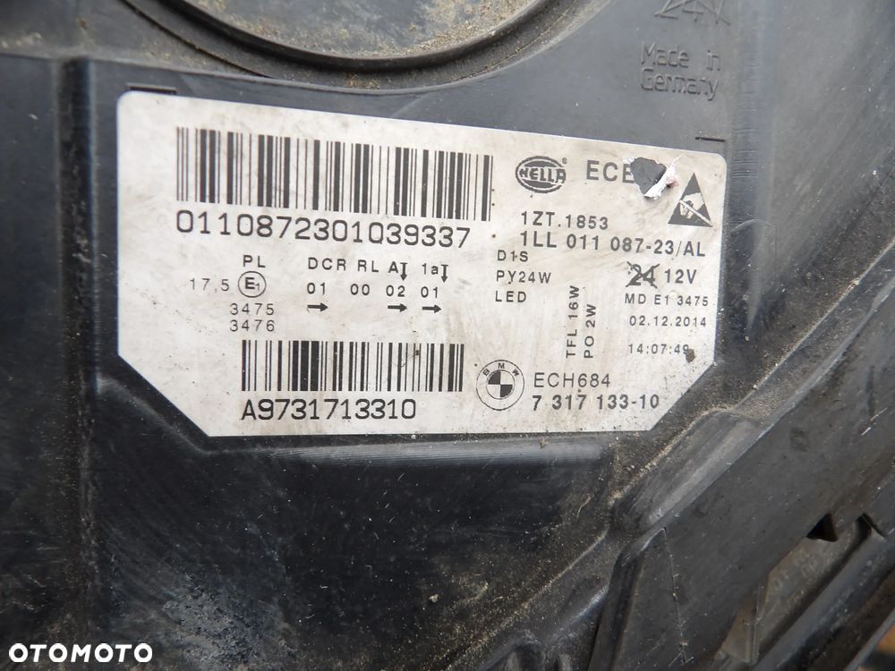 BMW - F10 - XENON - LIFT - NIE SKRĘTNA - UK - 7317133 - 9