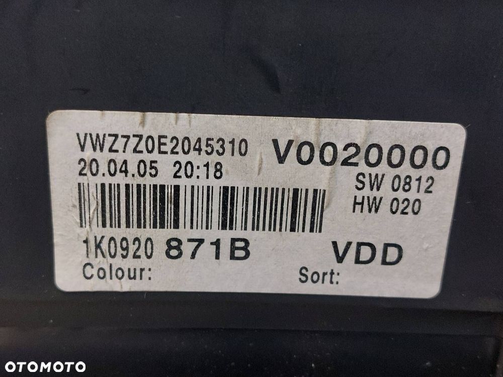 ZESTAW STARTOWY VOLKSWAGEN GOLF V 1.9 TDI 03G906016Q 0281012076 1K0920871B - 9