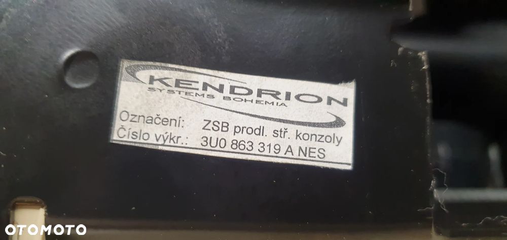 Tunel środkowy podłokietnik skóra skórzany Skoda Superb I 3U0863319A - 6