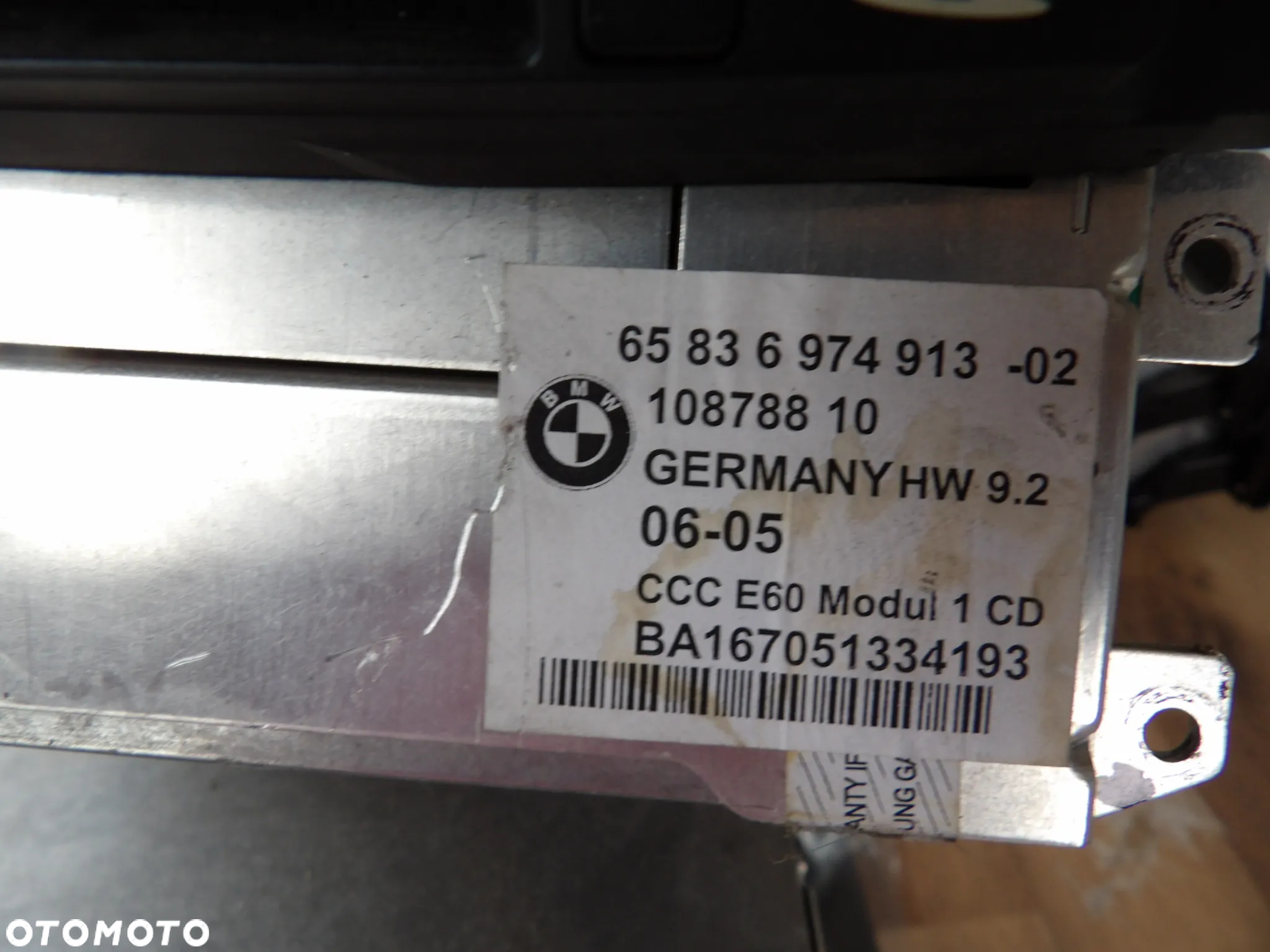 BMW - E60,E63,BMW6 - RADIO CZYTNIK , CCC, NAVI - 6974913 - 2