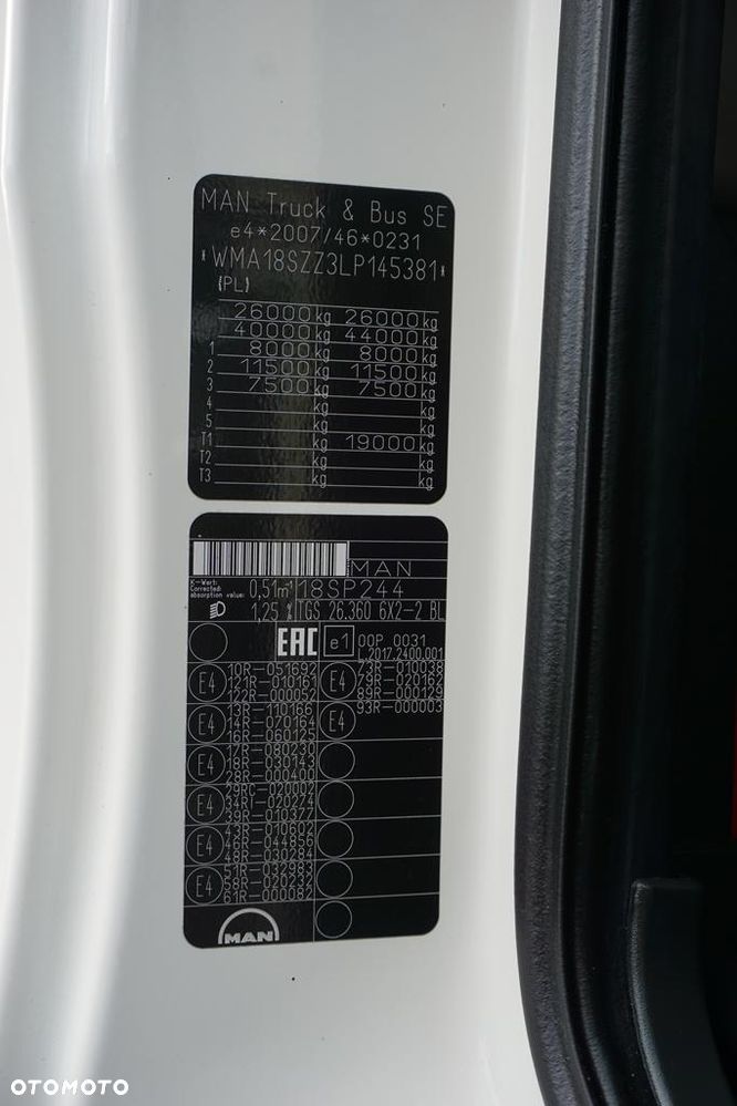 MAN TGS / 26.360 / EURO 6 / CHŁODNIA + WINDA / 20 PALET - 10