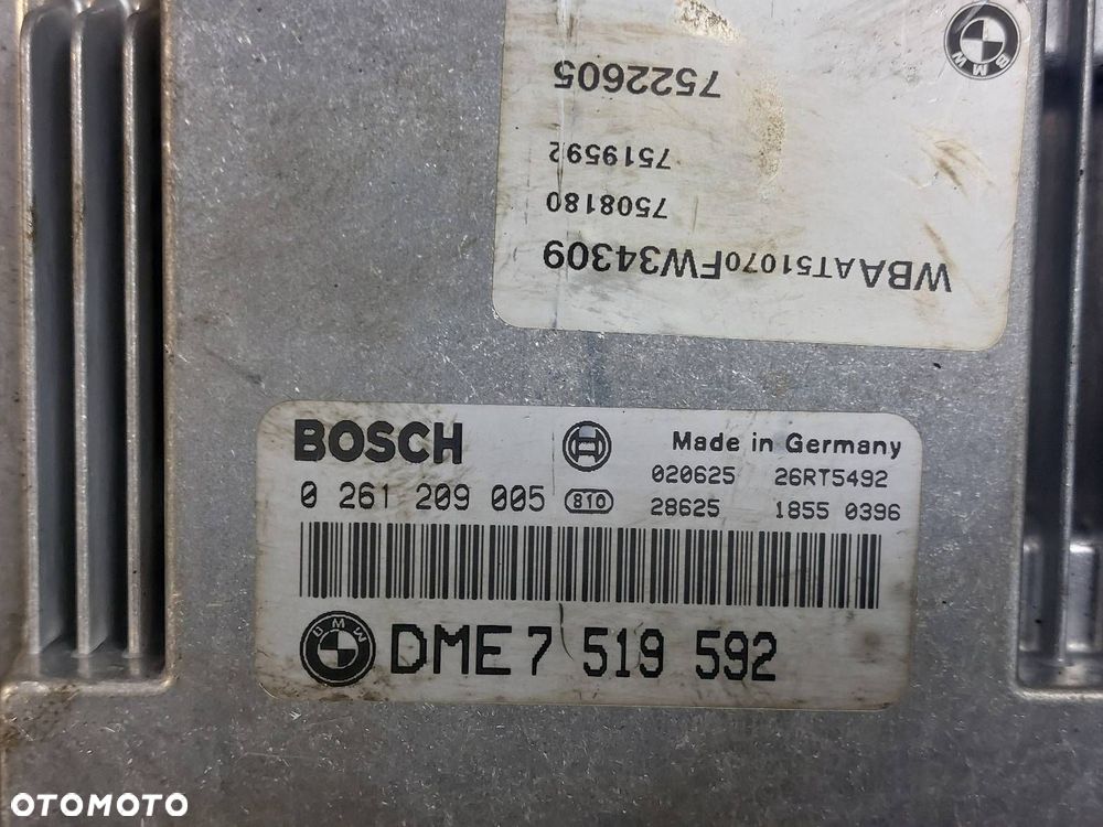 ZESTAW STARTOWY BMW E46 1.8 16V N42 7519592 0261209005 6905666 1094686 - 2