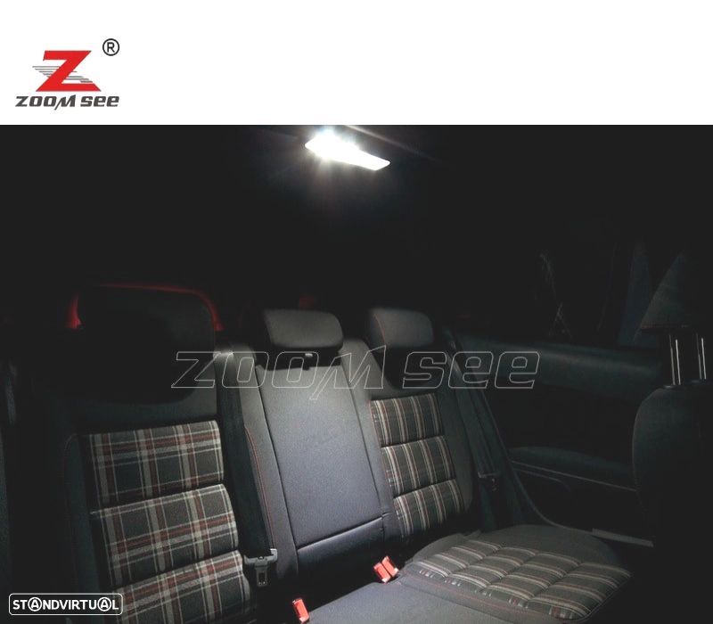 KIT COMPLETO DE 14 LÂMPADAS LED INTERIOR PARA VOLKSWAGEN VW GTI GOLF6 GOLF MK6 MK 6 VI MKVI 2010-20 - 4