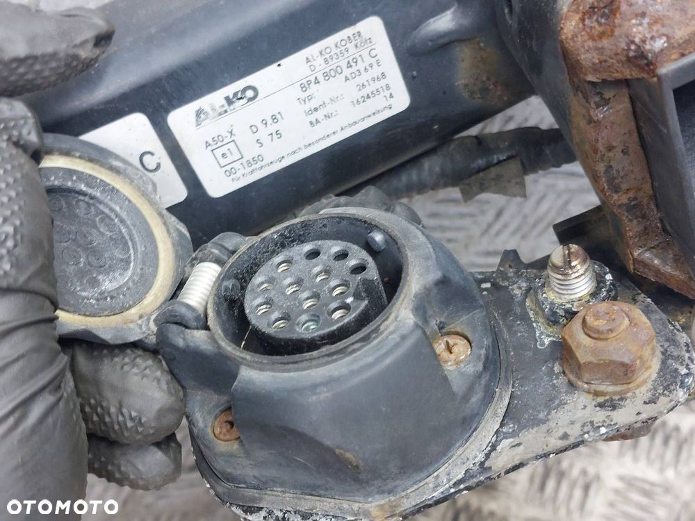 HAK HOLOWNICZY + TABLICZKA + WIĄZKA AUDI A3 8P 5D 8P4800491C BRAK KULI - 4