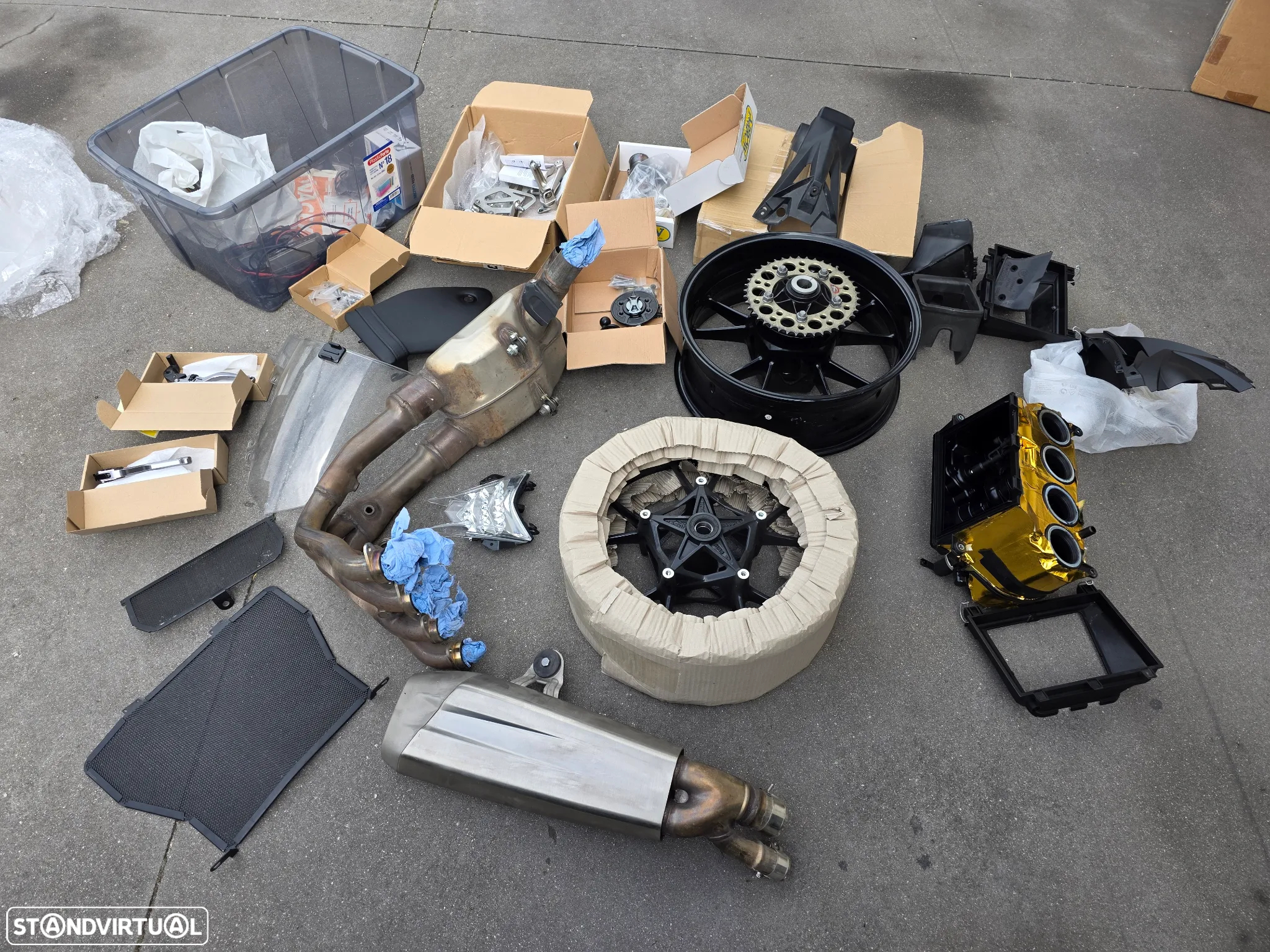 BMW S 1000 RR JANTES CARBONO ESCAPE COMPLETO ARROW C/NOVA ACEITO RETOMA - 30