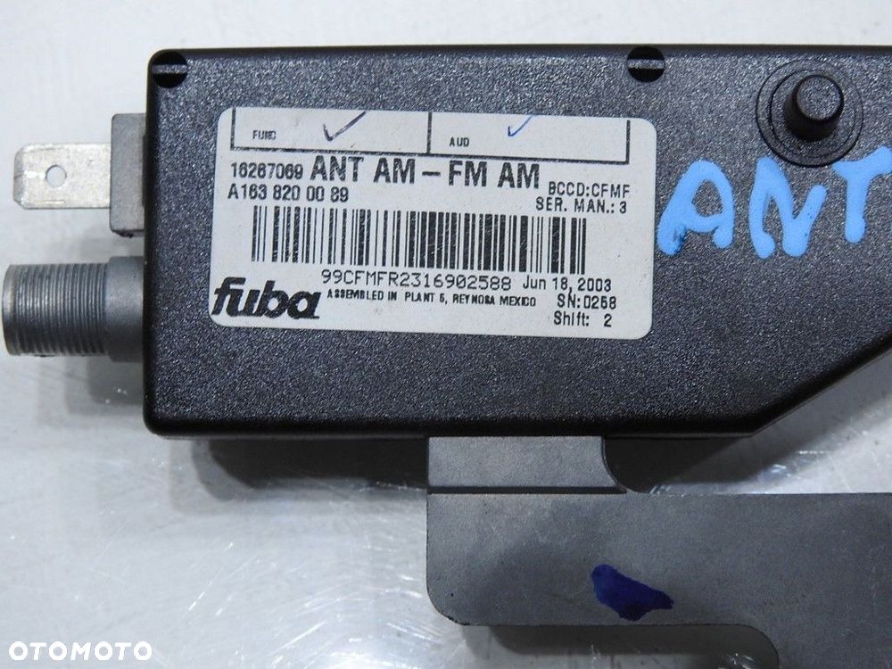 WZMACNIACZ ANTENY MERCEDES ML W163 A1638200089 - 4