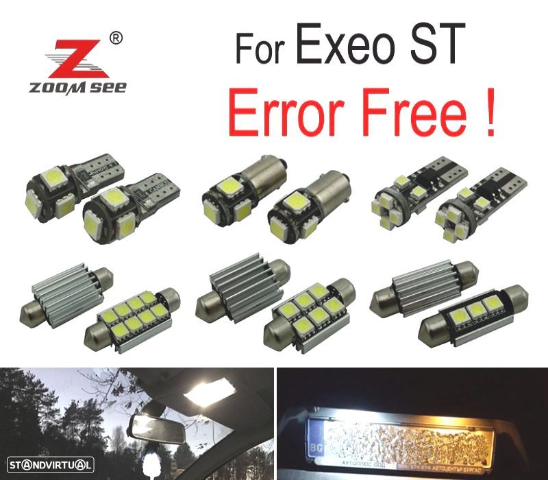 KIT COMPLETO DE 19 LÂMPADAS LED INTERIOR SEAT EXEO ST 09-14 - 1