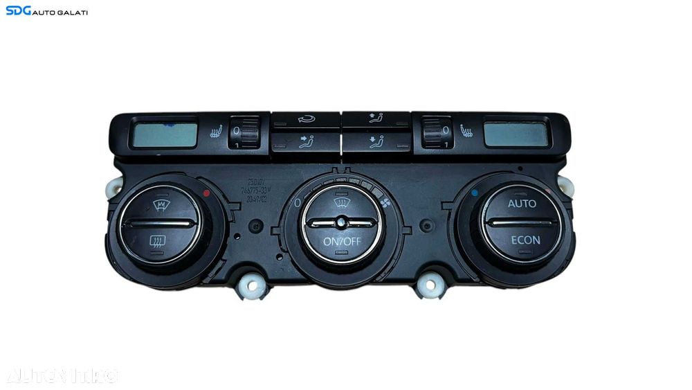Panou Modul Unitate Comanda AC Aer Conditionat Clima Climatronic Dublu Dual Zonec Volkswagen EOS 2006 - 2010 [L5416] - 1