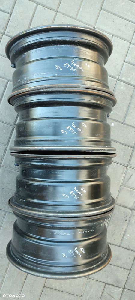 FELGI STALOWE 4x100 6.5Jx15 CALI ET 35 CORSA D E GRANDE PUNTO 4 SZTUKI KOMPLET - 8