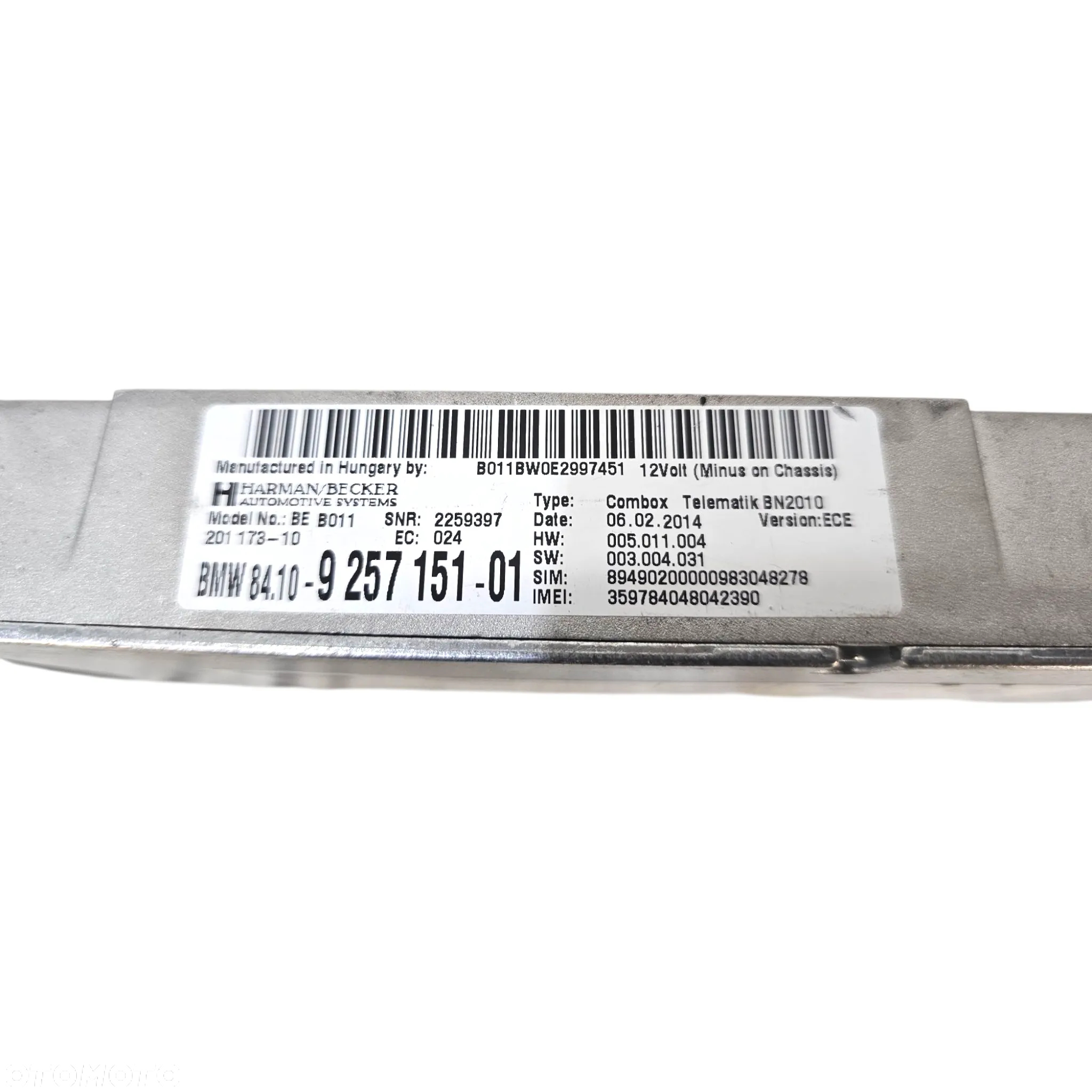 Bmw F07 F01 F10 F20 F30 Moduł Sterownik Bluetooth Harman Combox 9257151 - 8