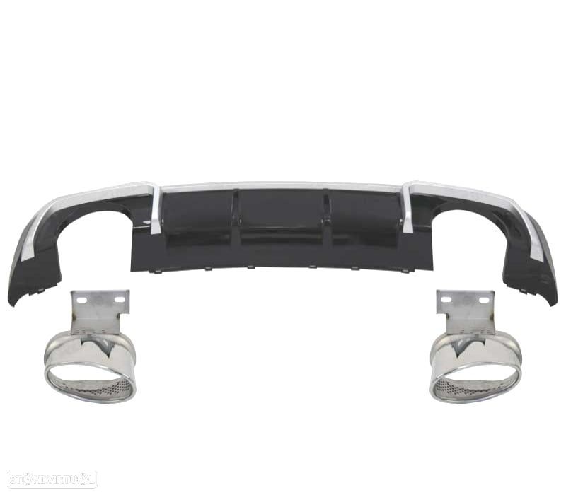 DIFUSOR TRASEIRO AUDI A3 RS3 8V 16-20 + PONTEIRAS ESCAPE - 2