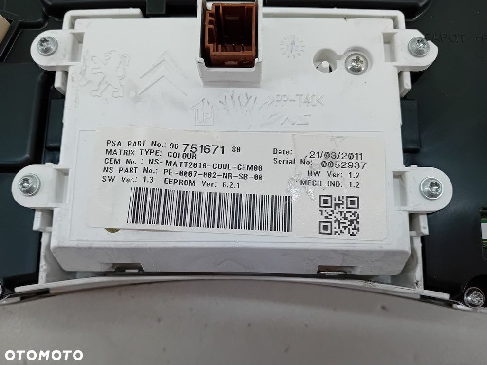 LICZNIK PEUGEOT 508 9665966080  9675167180 2.0 HDI - 8