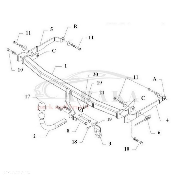 Hak Holowniczy Odkręcany Do Renault Megane Ii Hatchback 2002-2005 - 5