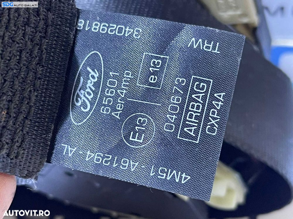 Centura Siguranta Dreapta Fata Pasager Ford Focus 2 2004 - 2010 Cod 4M51-A61294-AL - 3