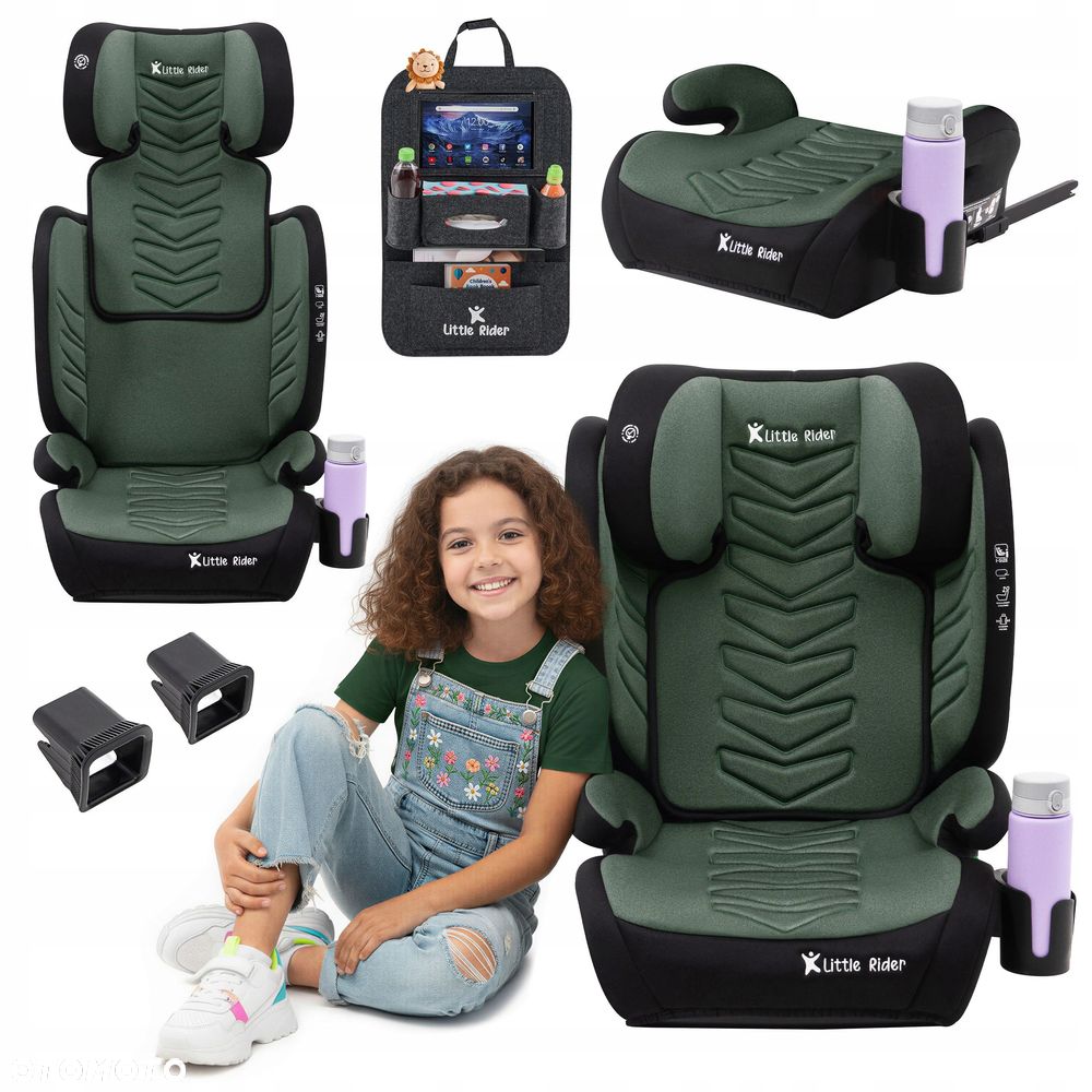fotelik samochodowy 2w1 podstawka 15-36kg duży r129 +organizer isofix - 1