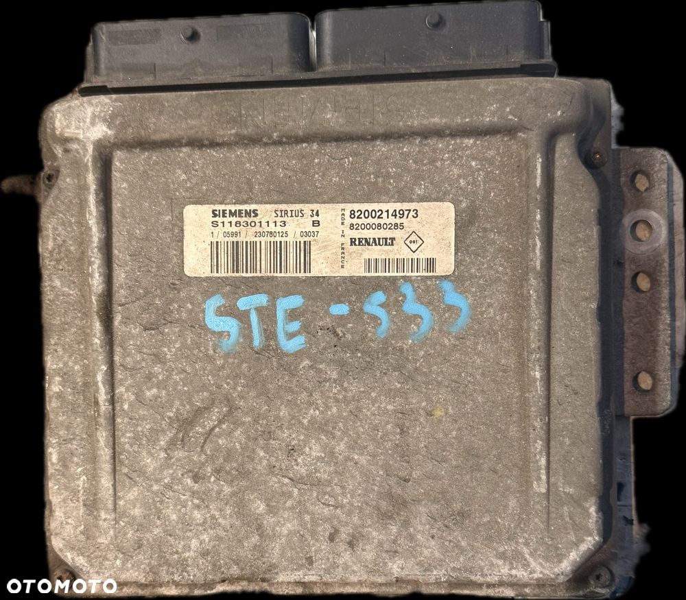 Sterownik KOMPUTER SILNIKA ECU RENAULT 8200164728 8200153837 - 1