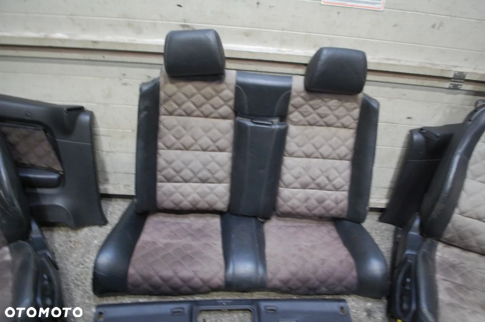 FOTELE + KANAPA + BOCZKI + SŁUPKI CZARNE ELEKTRYCZNE ALKANTARA AUDI A4 B6 B7 CABRIO - 6