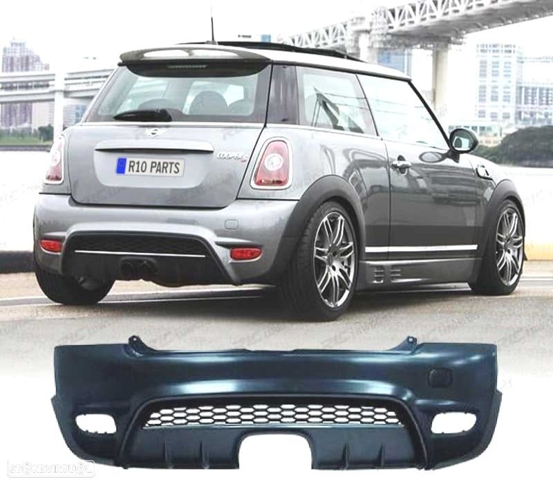 PARÁ-CHOQUES TRASEIRO MINI R56 R57 06-10 LOOK JCW - 1