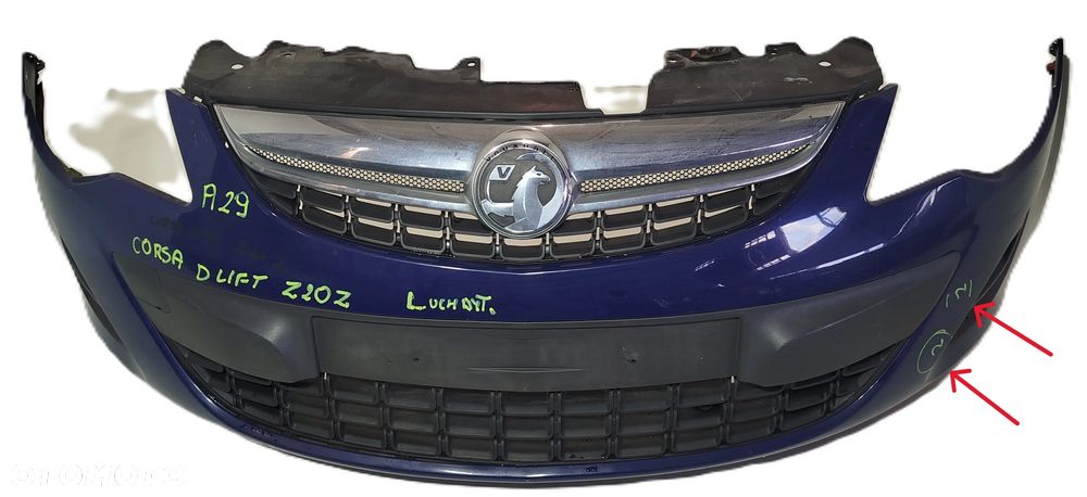 zderzak przedni przód grill OPEL CORSA D LIFT 11-14 Z20Z - 1