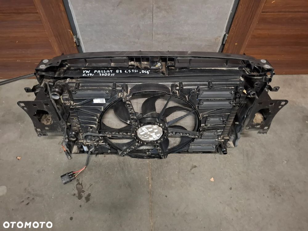 Pas przedni kompletny chłodnice belka wentylator absorber Volkswagen Passat B8 2019 rok 1,5TSI DSG - 6