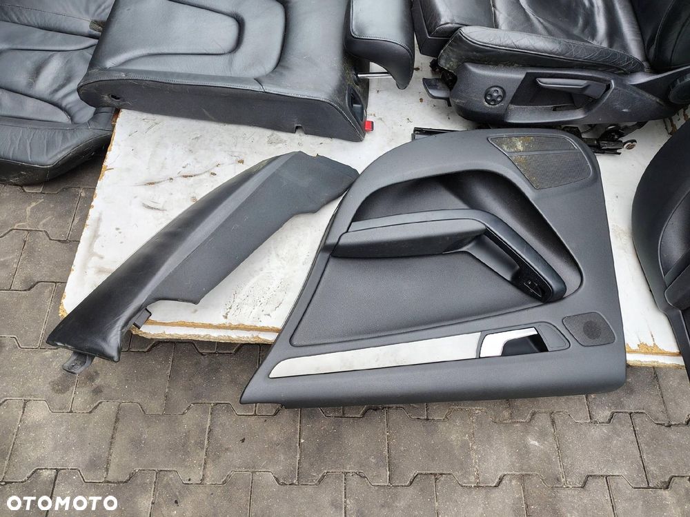 FOTEL FOTELE KANAPA BOCZKI CZARNA SKÓRA GRZANE AUDI A4 B8 SEDAN - 10