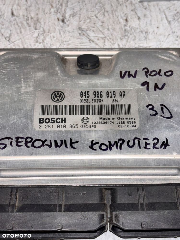 STEROWNIK KOMPUTER SILNIKA VW POLO 9N IV 01-05 1.4 TDI 045906019AP - 3