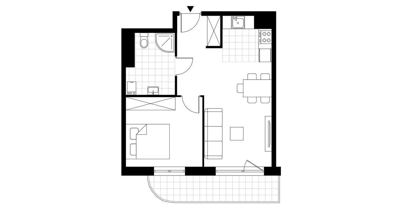 2-pokojowe mieszkanie 41m2 + balkon Bez Prowizji - Pełny obrazek: 4/9