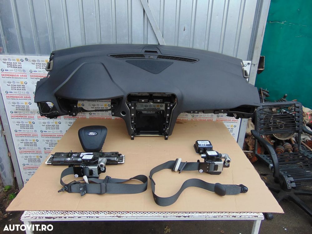 Plansa bord Ford Mondeo Mk5 an 2014-2022 airbag sofer pasager genunchi centuri fata stanga dreapta modul airbag-uri - 16