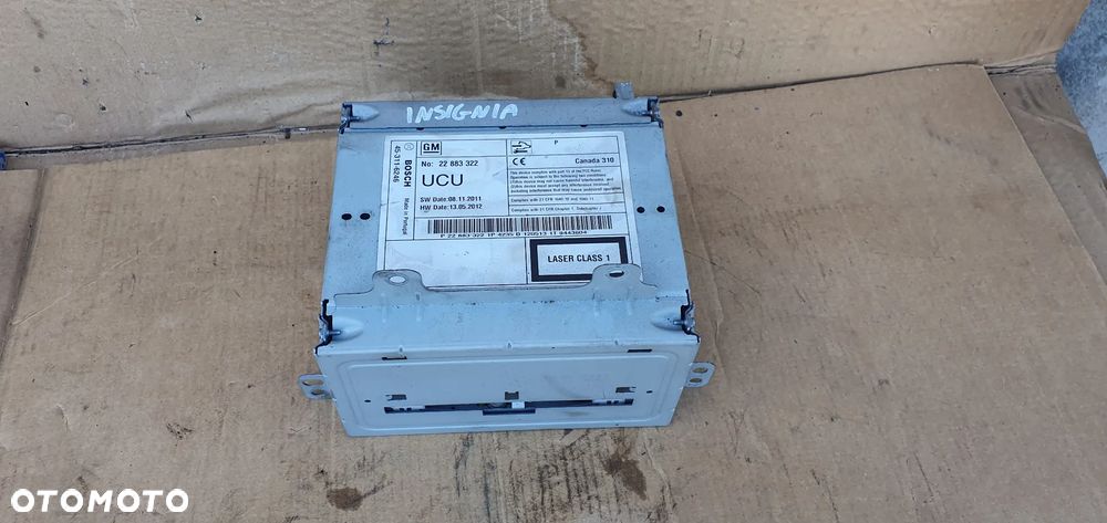 Radio radioodtwarzacz NAVI nawigacja czytnik Opel Insignia A 22883322 - 2