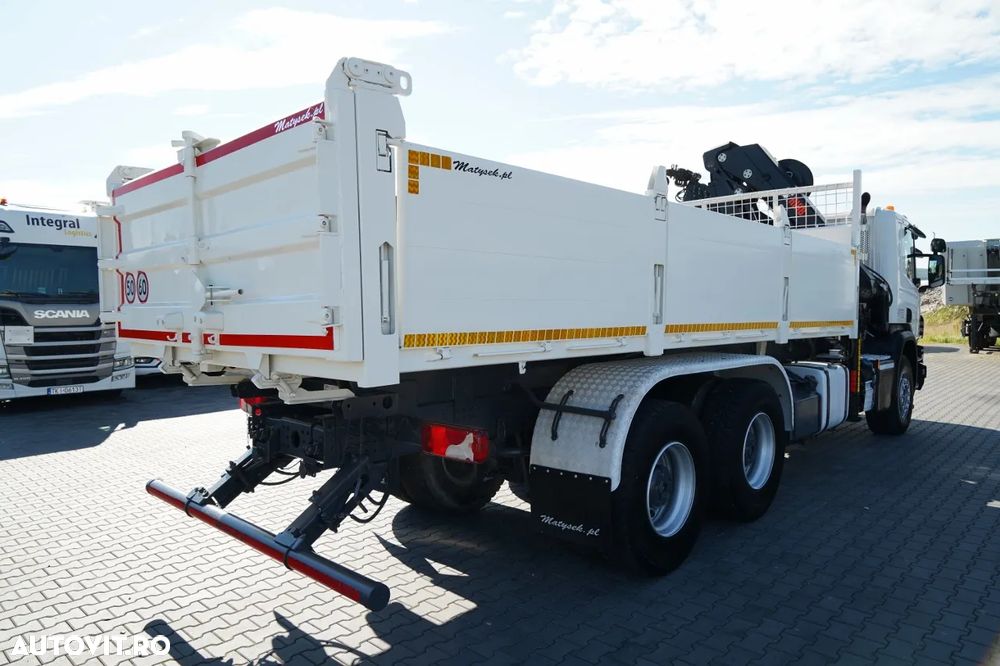 Scania P 410 / 6x4 / BASCULĂ - 6 M + HIAB XS 211 HDS / RADIOCOMANDĂ / EURO 6 / ROTARE / GRABĂ - 12