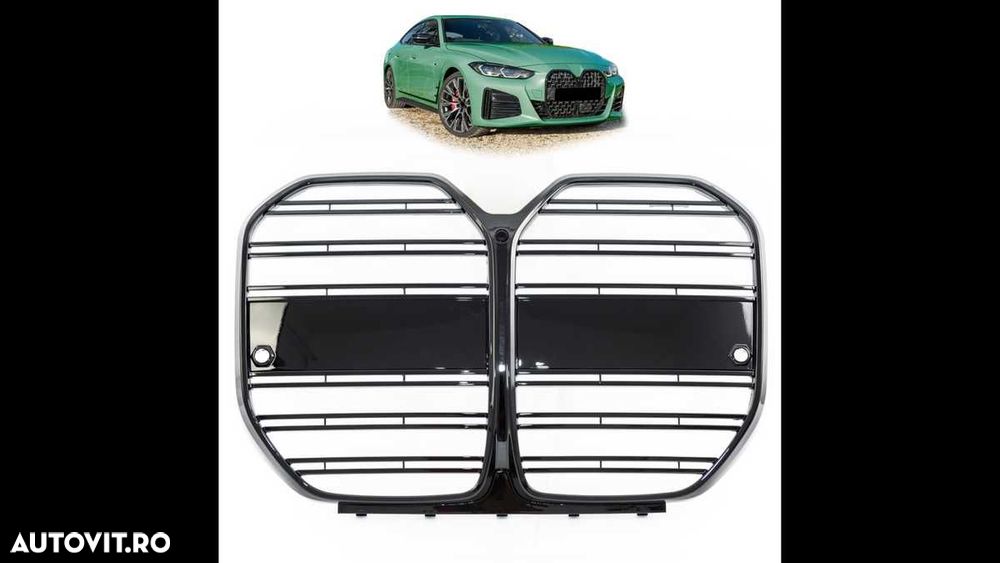 Grila Dubla Grile Nari Duble M Sport BMW G26 Grand Coupe, Negru Lucios - 7