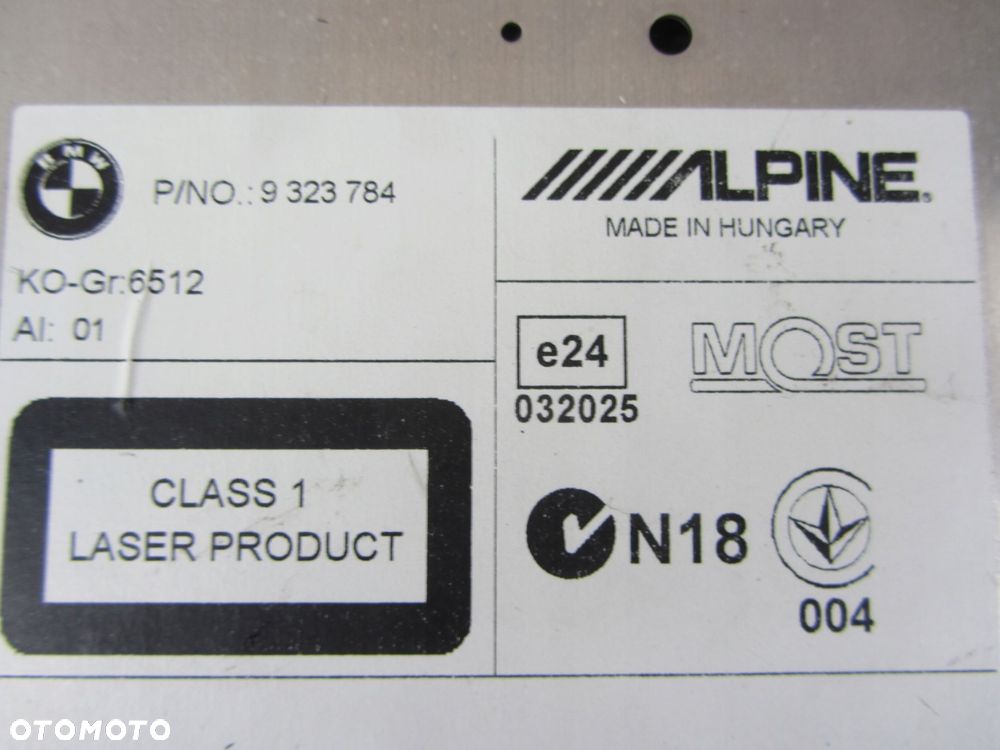 bmw f30 f31 f10 f11 f20 radio cd nawigacja 9323784 - 2