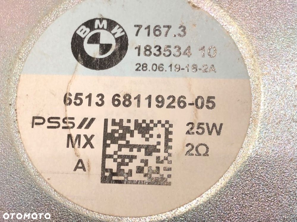 GŁOŚNIKI KOMPLET  BMW X3 (G01, F97) 2017 - 2022 xDrive 20 d 140 kW [190 KM] olej napędowy 2017 - - 5