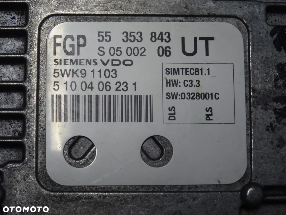 STEROWNIK KOMPUTER SILNIKA 2,2 DIRECT Z22YH OPEL VECTRA C SIGNUM ZAFIRA B ASTRA H PIN CARPASS PROGRAMOWANIE - 4