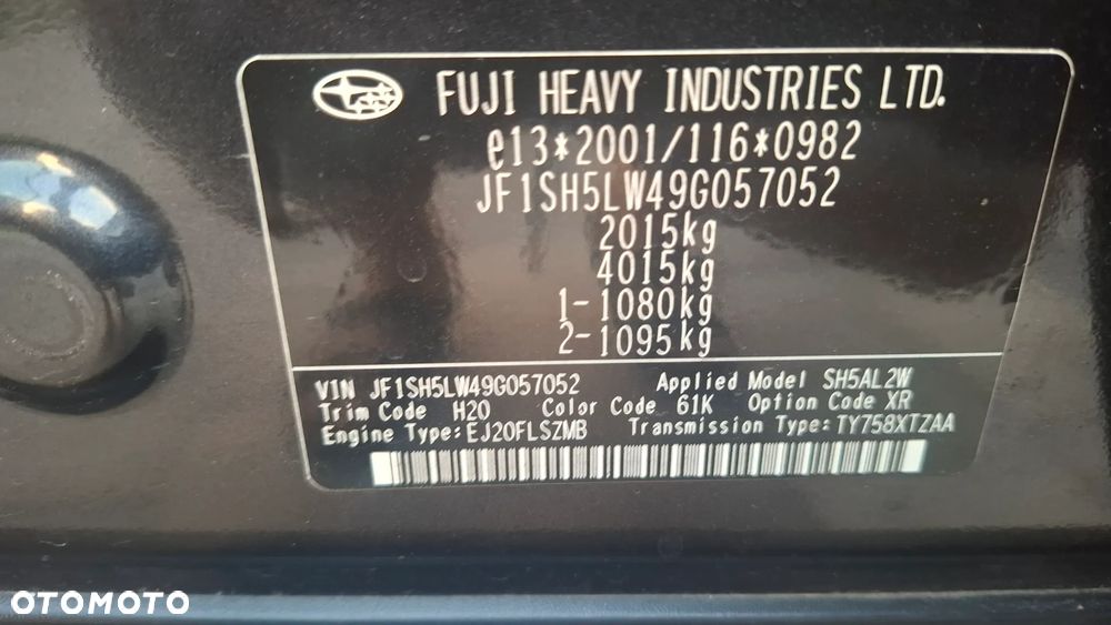 Subaru Forester 2.0 XA 000 - 13