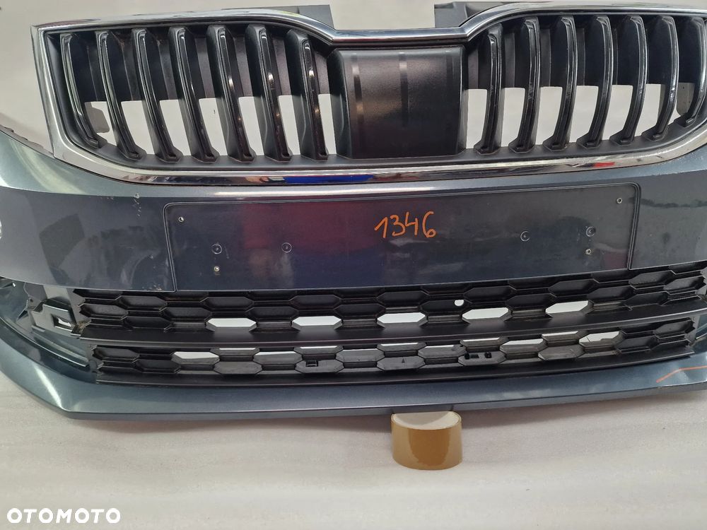 SKODA OCTAVIA 3 III 5E0 LIFT 16- ZDERZAK PRZEDNI PRZÓD + ATRAPA / GRILL + KRATKA ŚRODKOWA , NR 5E0807221N , NR AUKCJI NZ1345 - 10