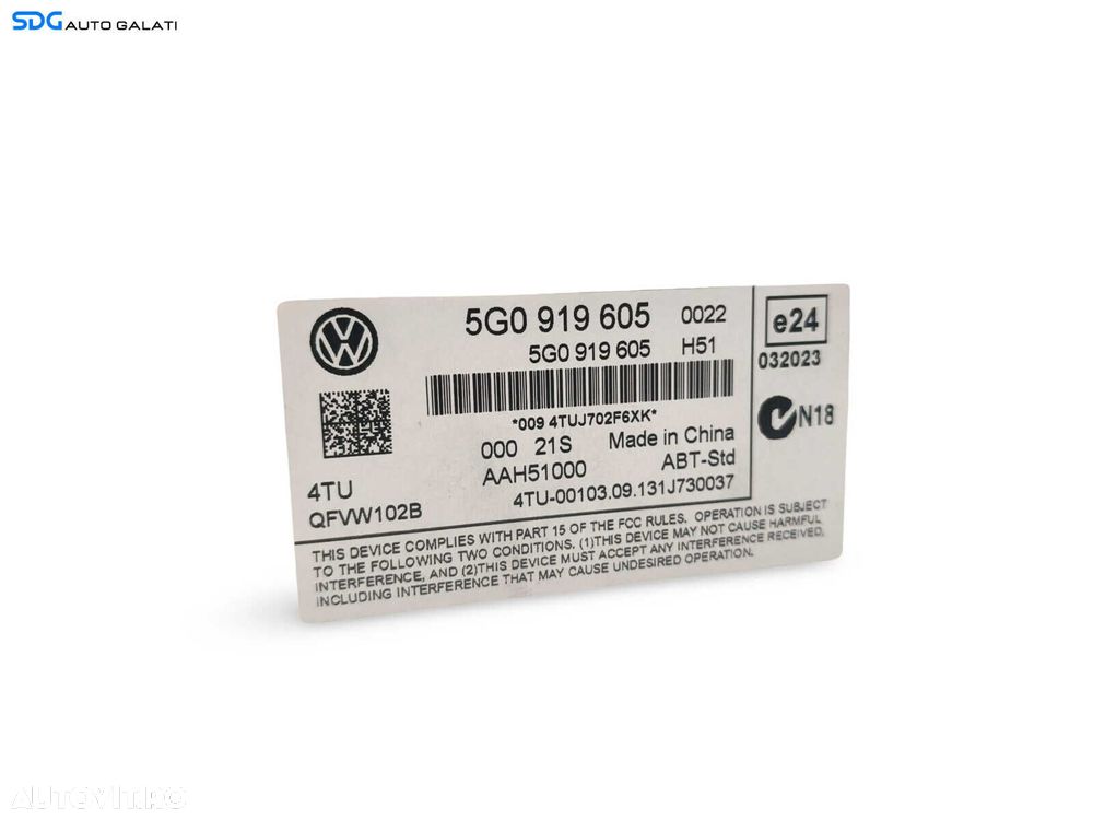 Display Ecran Tactil Touchscreen Radio CD Player Navigatie GPS Volkswagen Golf 7 2013 - 2017 Cod 5G0919605 [L5582] - 5
