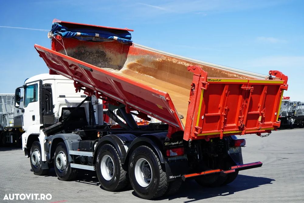 MAN TGS 35.460 / 8X4 / BASCULĂ CU 2 BENZI / BORDMATIC / MEILLER KIPPER / AUTOMATĂ / EURO 6 - 5