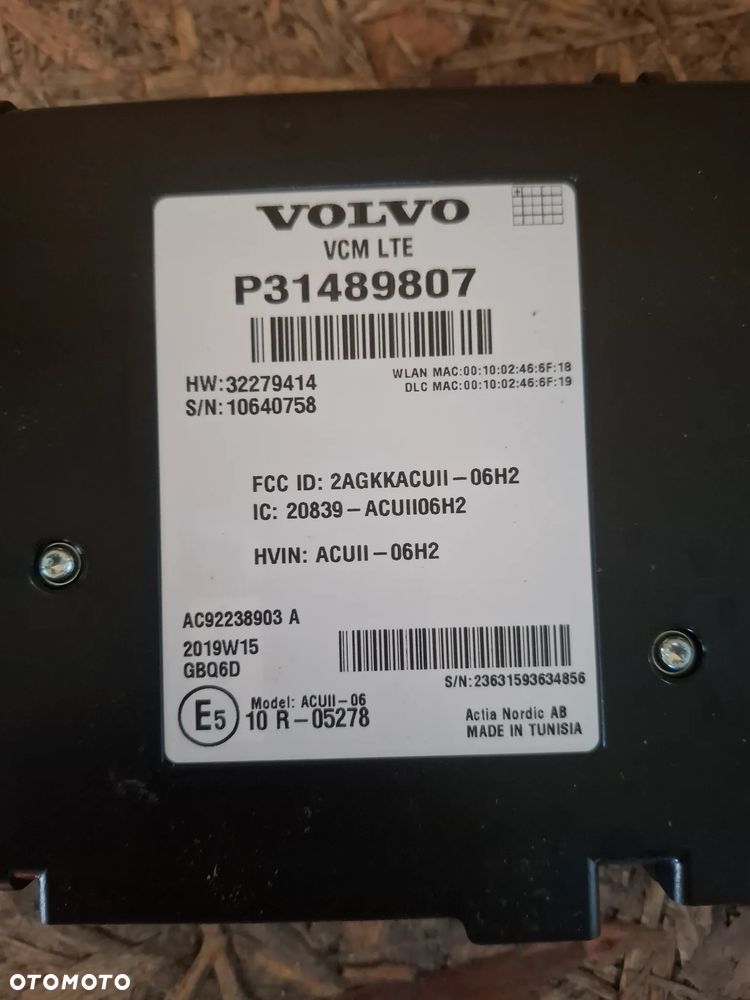 Volvo XC40 Moduł / Sterownik kamery 31489807 - 4