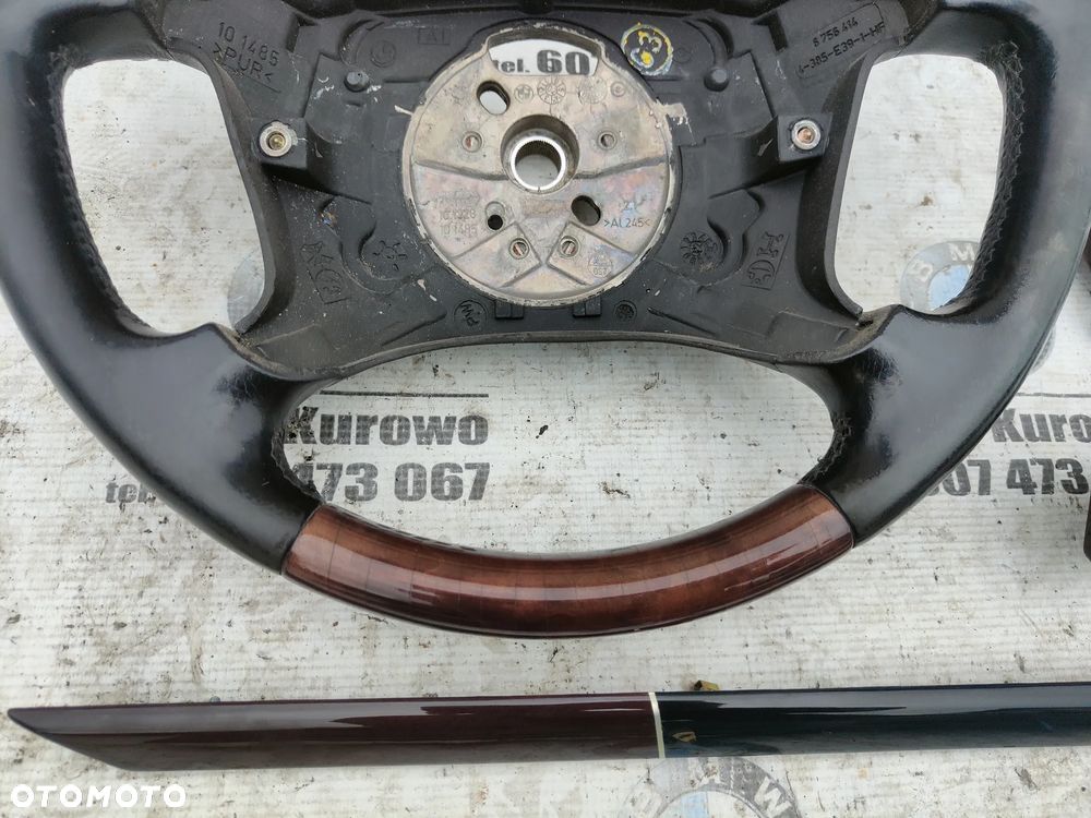 BMW E39 Dekory wnętrza listwy INDIVIDUAL kierownica drewno - 8