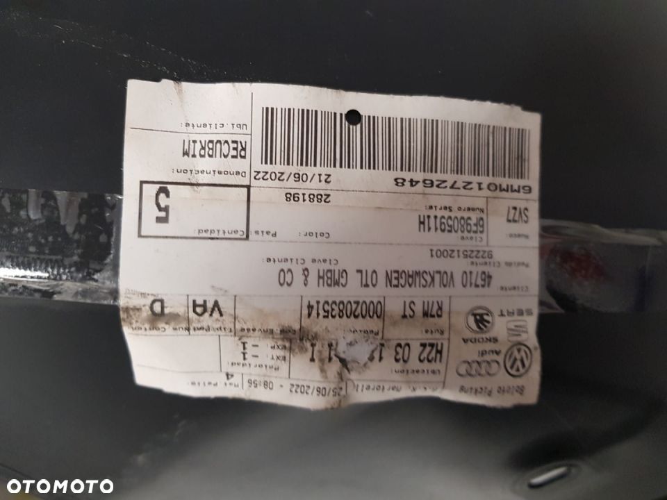SEAT ARONA NOWE NADKOLE LEWY PRZÓD LEWE PRZEDNIE 6F9805911H - 2