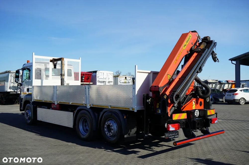 MAN TGS 26.320 /  SKRZYNIOWY 6.6 M + HDS PALFINGER PK 18002-EH B / MAX UDŹWIG: 6 000 KG / WIDŁY DO PALET / STEROWANIE RADIOWE / ROTATOR / MOCNA PODŁOGA - 11