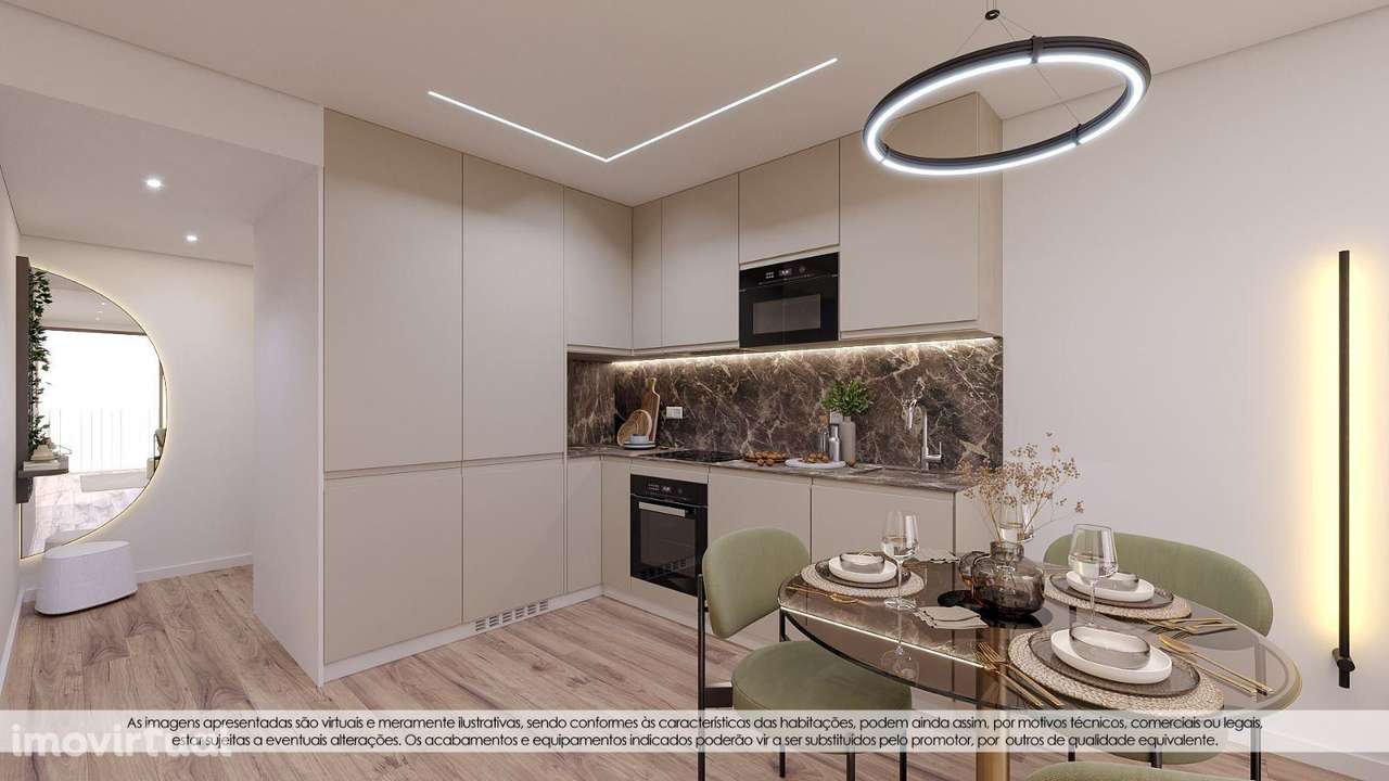 Apartamento T2 no Condomínio Fechado Jardins da Seara – Lote 8 - Grande imagem: 4/14