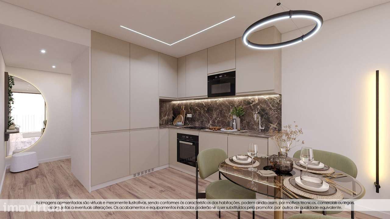 Apartamento T2 no Condomínio Fechado Jardins da Seara – Lote 8 - Grande imagem: 4/14